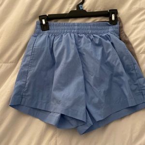 Blue Abercrombie linen shorts